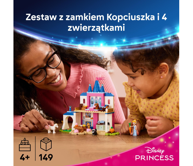 LEGO DISNEY 43283 Zamek Kopciuszka i jej zwierzęcych przyjaciół - 1529797 - zdjęcie 4